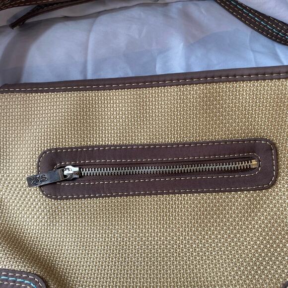 The Sak Jute Weave Shoulder Bag Natural Woven Boho Rustic Eco Chic Handbag - Picture 8 of 11